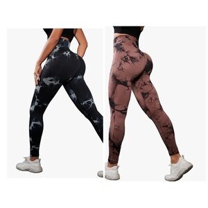 Ovesport 2 pairs light brown and black, scrunch size large (new)